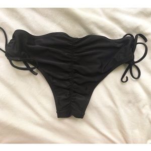 Black cheeky bikini bottoms